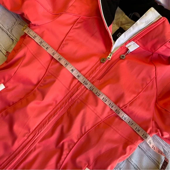 Nils Ski Snowboard Winter Jacket Womens 8 Coral Powder Skirt Removable Hood Zip - Picture 4 of 16